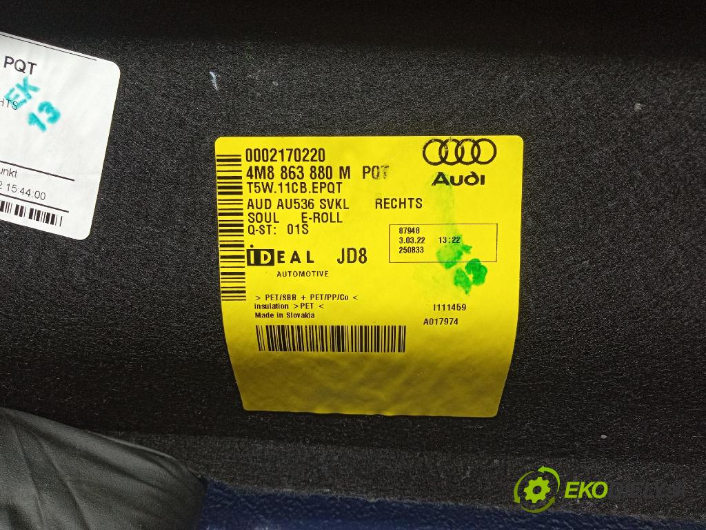 Audi SQ8 2022 Čalounictví: kufra: 4M8863880M