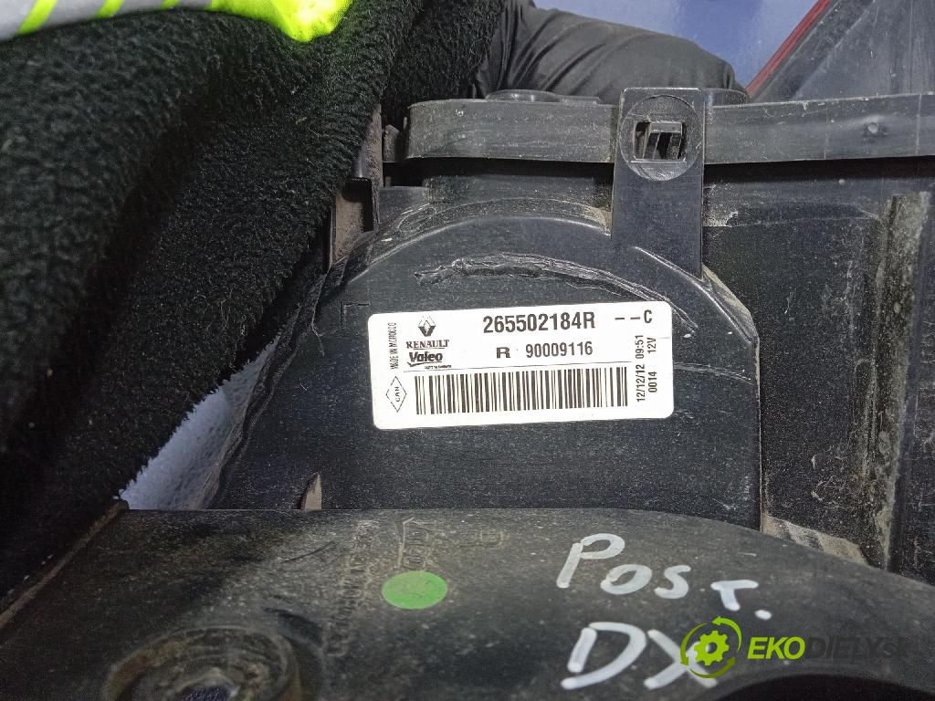 Dacia Lodgy 2018 svetlo / reflektor zad Prava: Vonkajsia: 265502184R