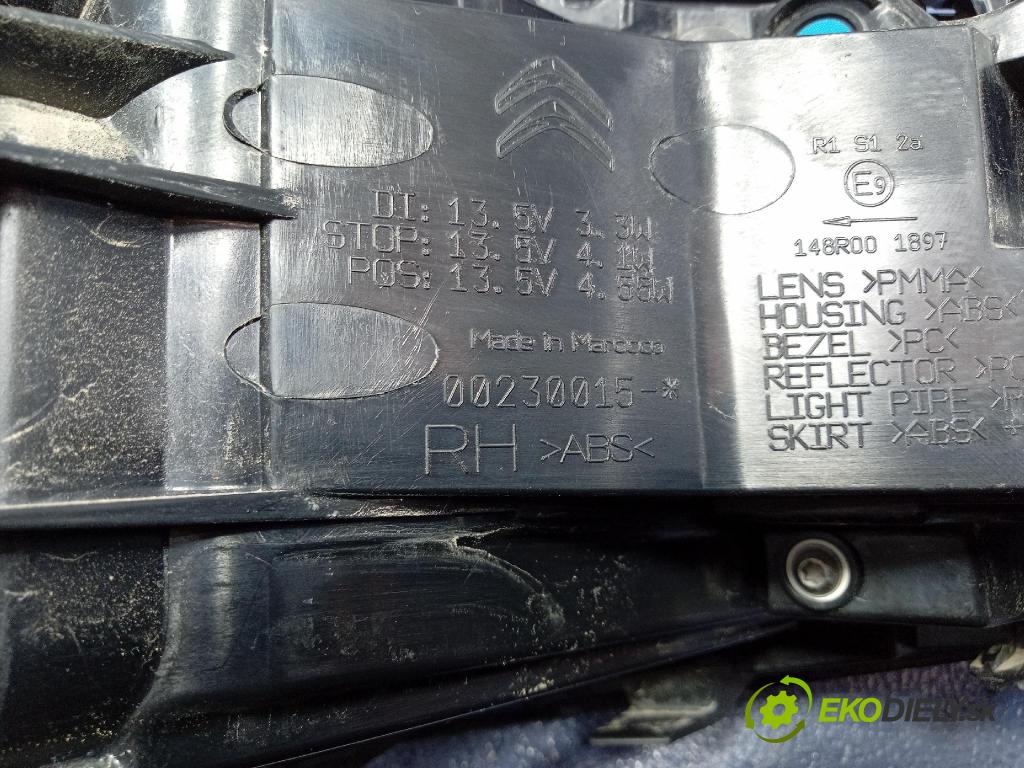 Citroen C4 0 světlo Zad: Práva: Mimo: 00230015