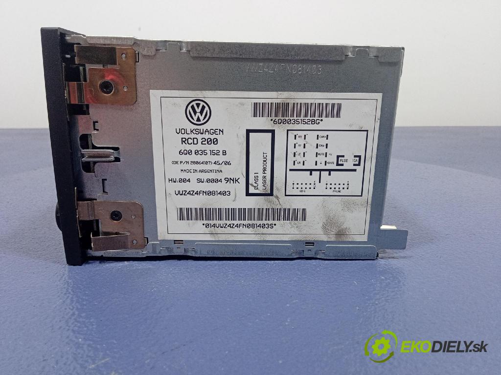 Vw Polo 2007 Radio I Navigace: 6Q0035152B