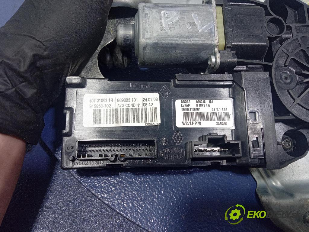 Renault Scenic 2009 mechanismus stahování Sklenka: před Levý: 807310021R