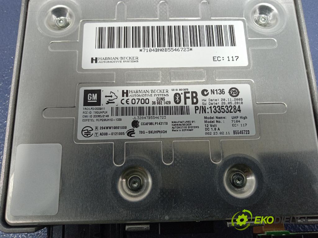 Opel Insignia 2011 řídící jednotka Bluetooth: / Telefonu: 13353284