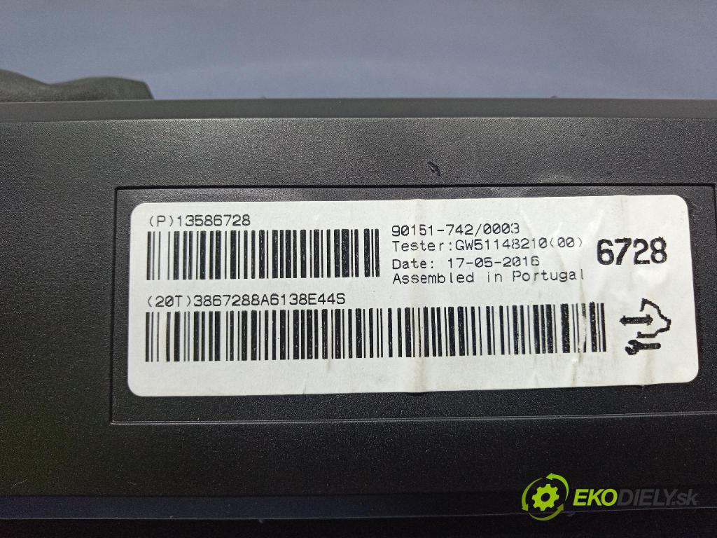 Opel Zafira 2016 řídící jednotka 13586728