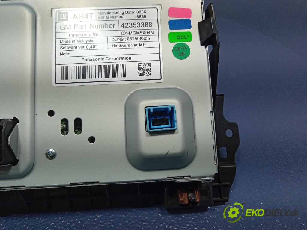 Opel Zafira 2016 displej Radio / GPS 42353388