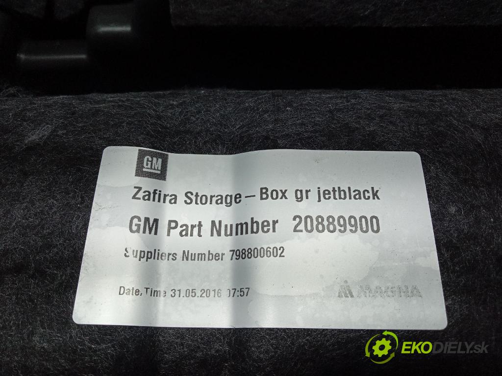 Opel Zafira 2016 Tapacír: kufr 20889900