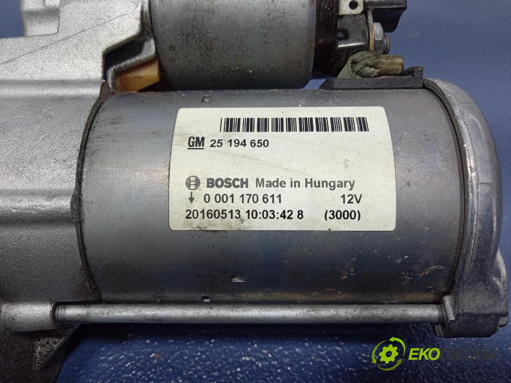 Opel Zafira 2016 štartér 25194650