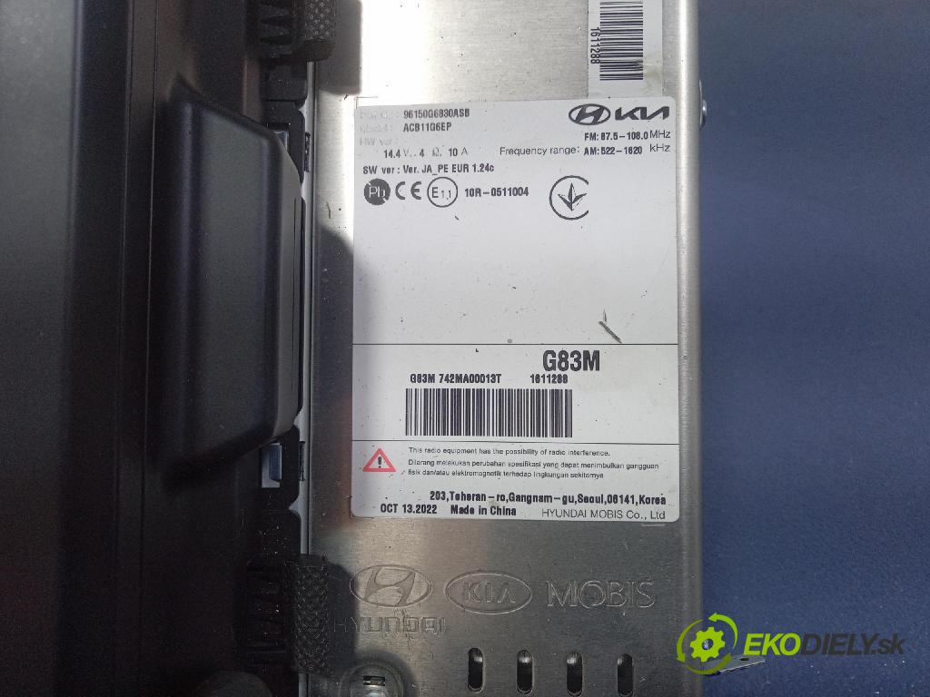 Kia Picanto 2022 Radio I Navigace: 96150G6830ASB