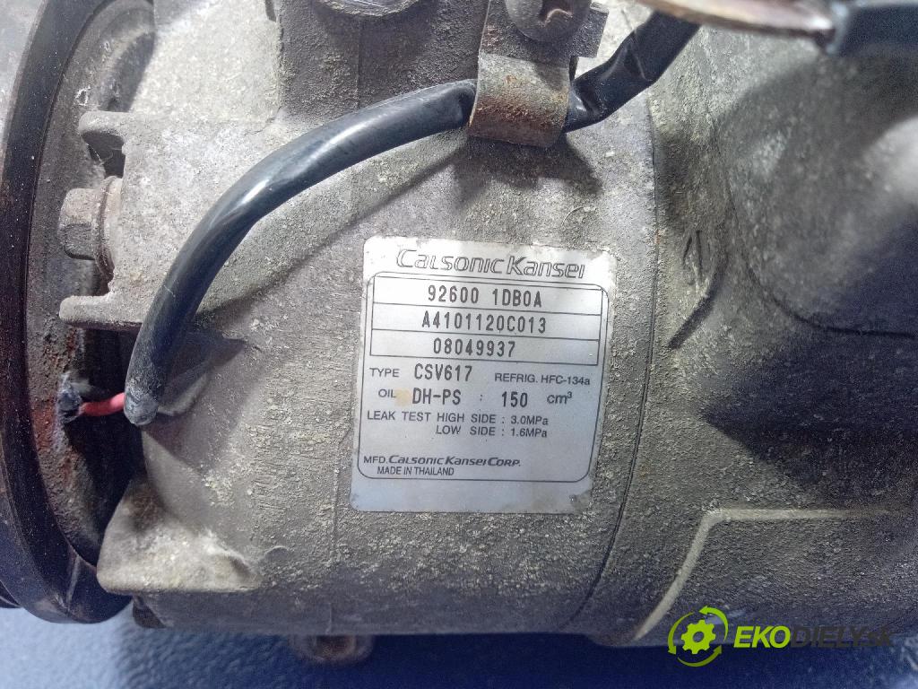 Nissan Qashqai 2009 Kompresor: Klimatizácia: 926001D0A