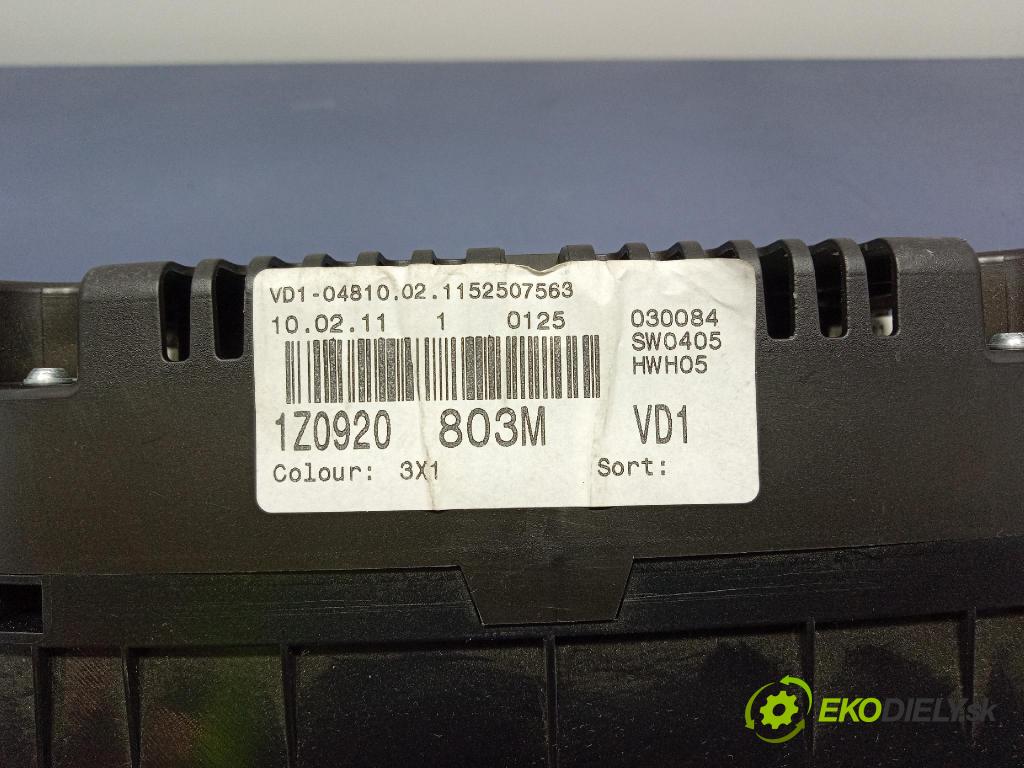 Skoda Octavia  ii lift 0 prístrojovka/ budíky 1Z0920803M