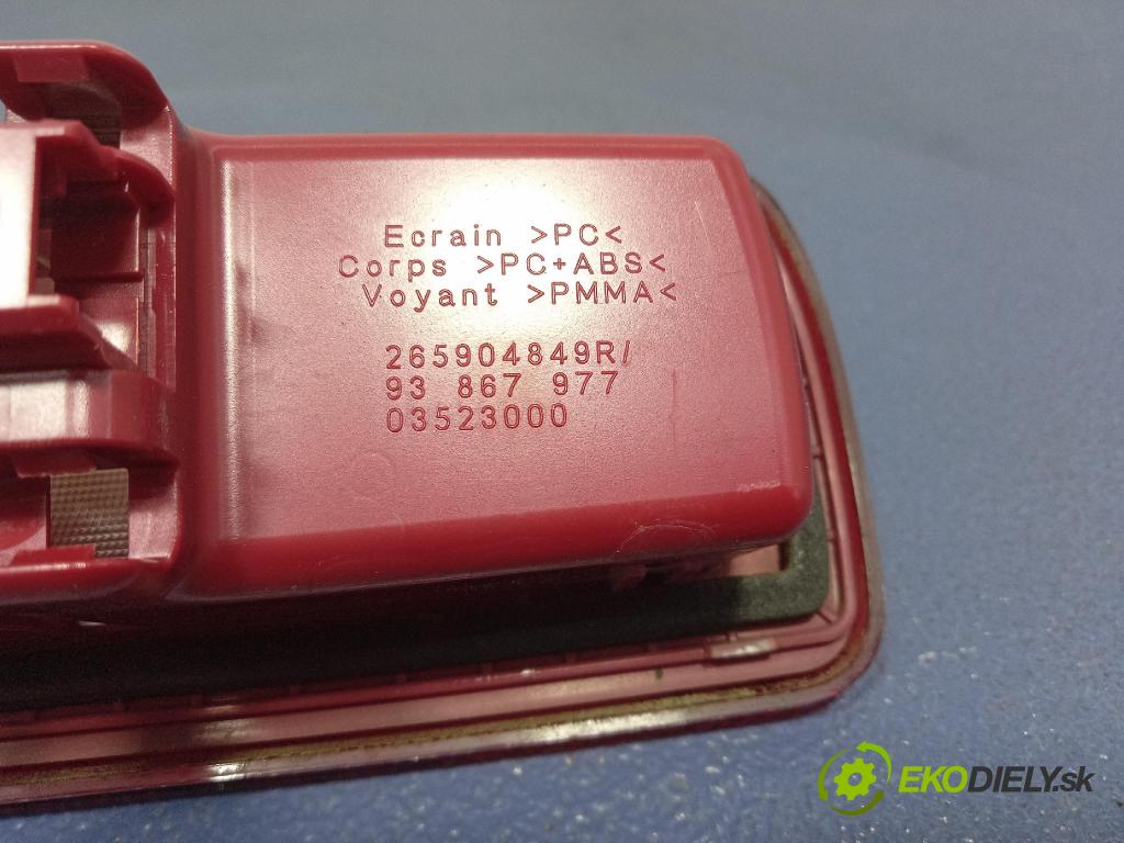 Opel Vivaro 2015 Svetlo: Stop: 265904849R