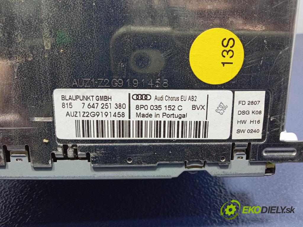 Audi A3 2007 Radio I Navigácia: 8P0035152C