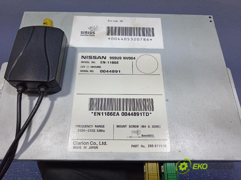 Nissan Maxima 2005 Zesilovač: Rádio: Navigacia: 999U9NV004