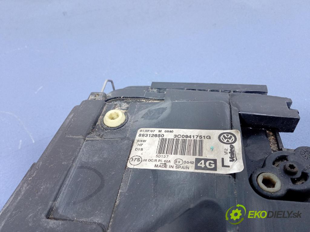 Vw Passat 2007 Reflektor: Vľavo: 3C0941751G