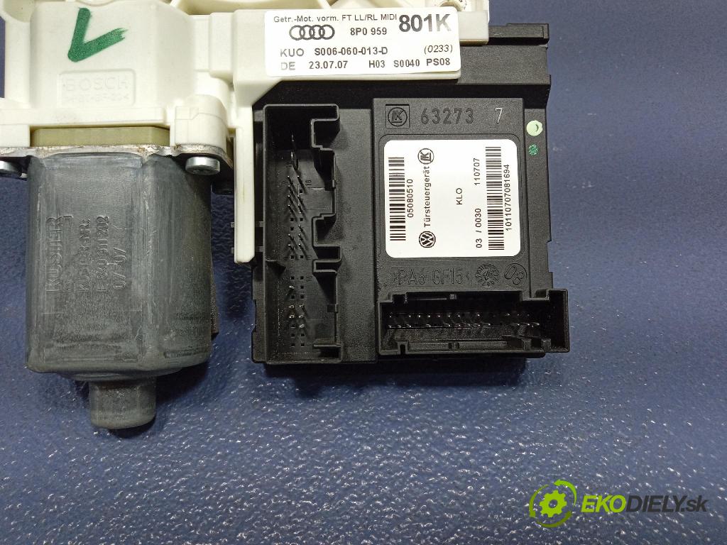 Audi A3 2007 mechanizmus okna Okná: Predné Vľavo: 8P0959801K