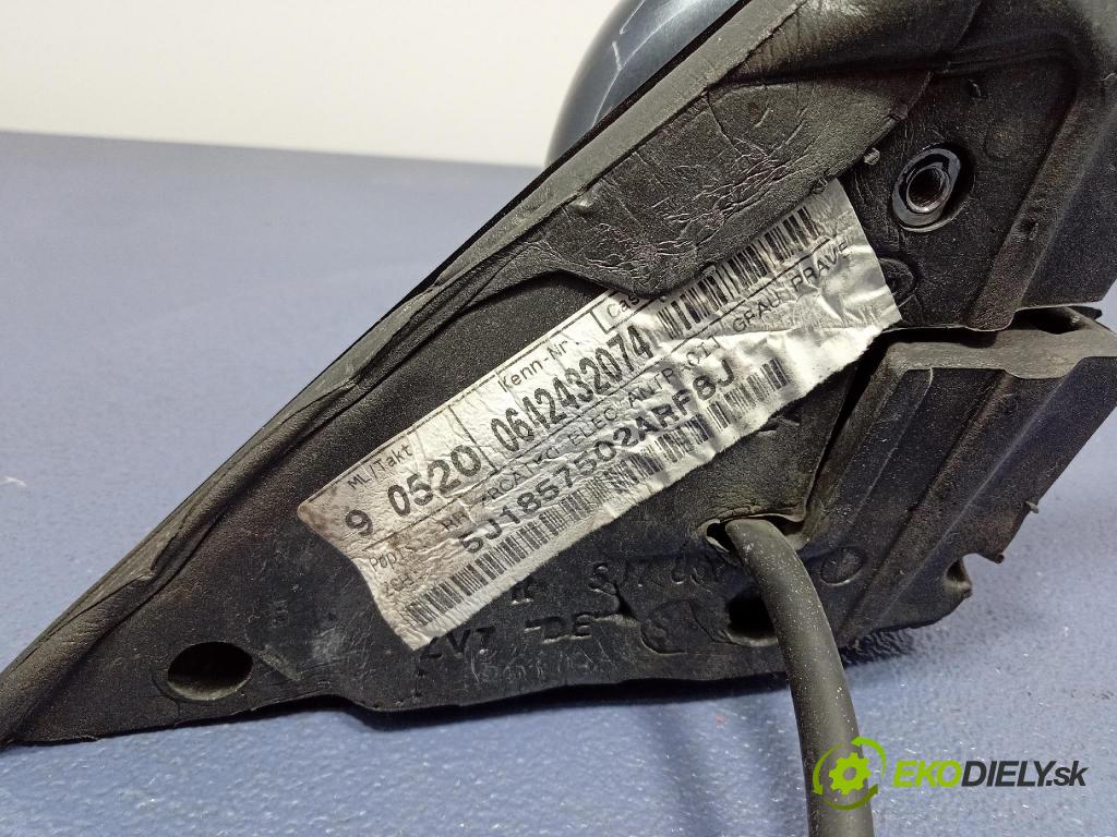 Skoda Roomster 2006 zrkadlo pravé 5J1857502AR