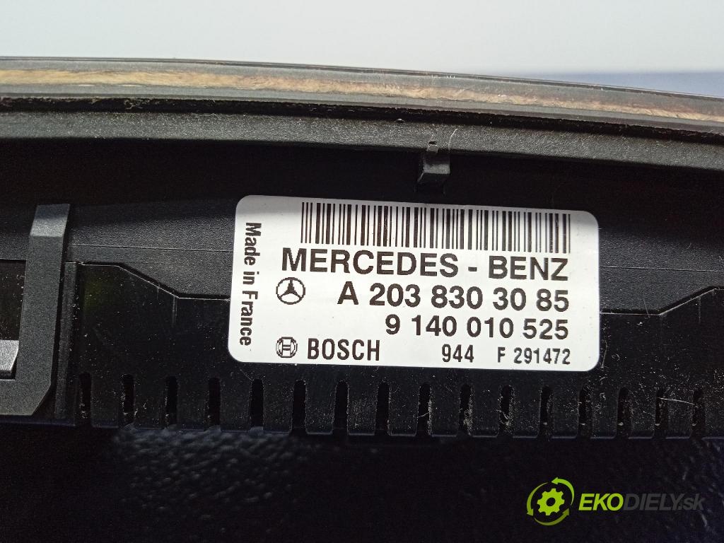 Mercedes C-klasa 2005 prepínač Klimatizácia: Prúd vzduchu: A2038303085