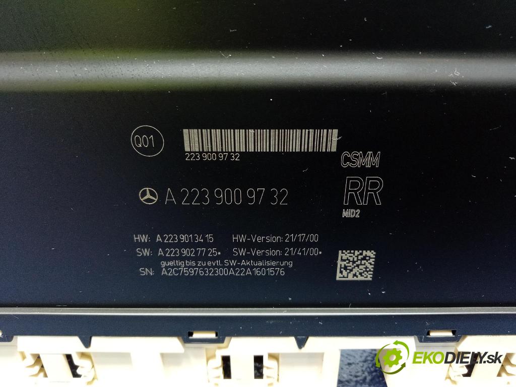 Mercedes S-Klasa 2022 řídící jednotka Sedačka: A2239009732