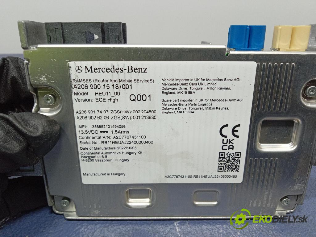 Mercedes S-Klasa 2022 riadiaca jednotka A2069001518