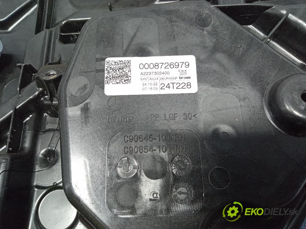Mercedes S-Klasa 2022 mechanizmus okna Okná: zad v pravo: A2237302400