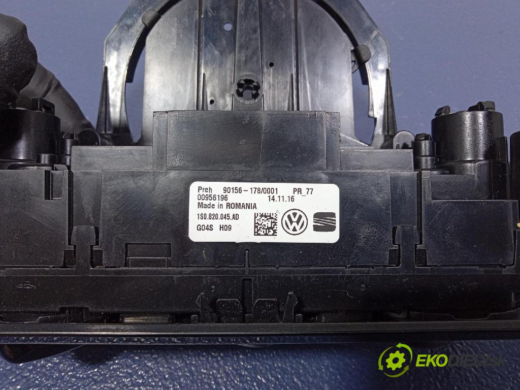 Vw Up! 2016 prepínač Klimatizácia: Prúd vzduchu: 1S0820045AD