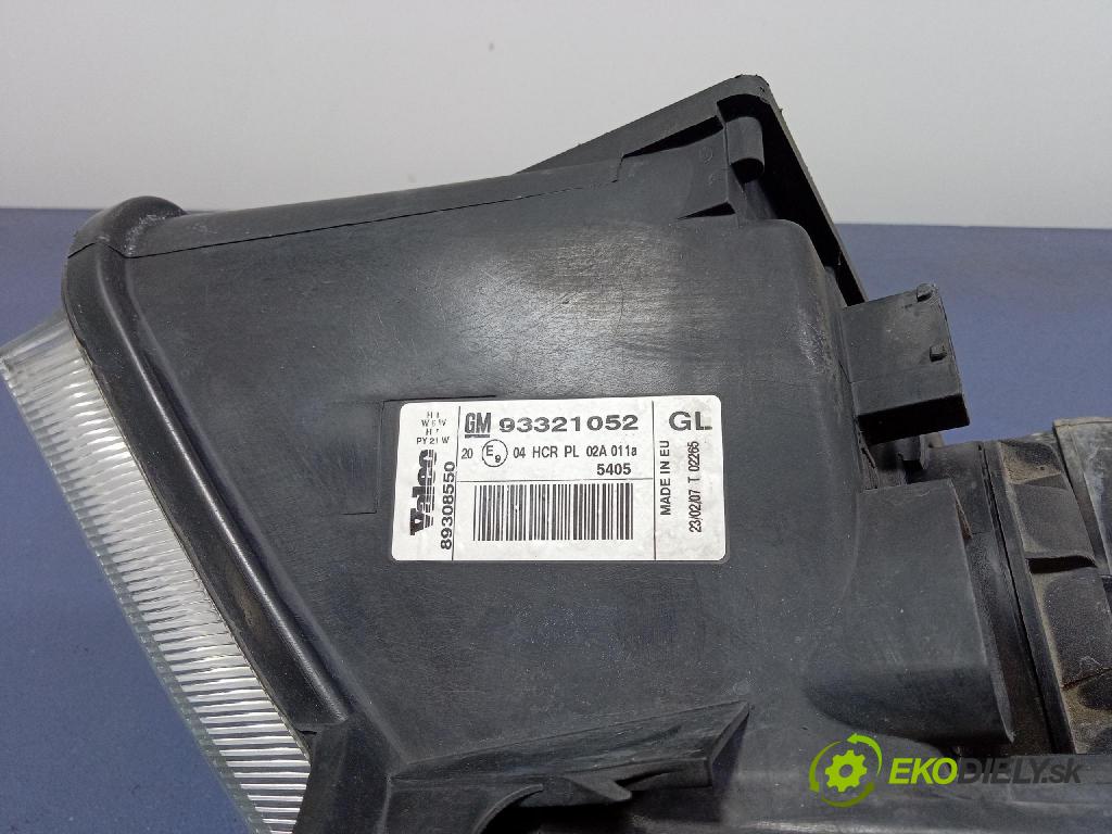 Opel Meriva 2007 Reflektor: Vľavo: 93321052