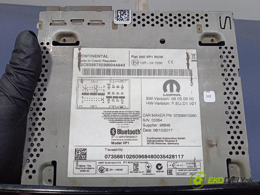 Peugeot Boxer 2017 Radio I Navigácia: 07356610260