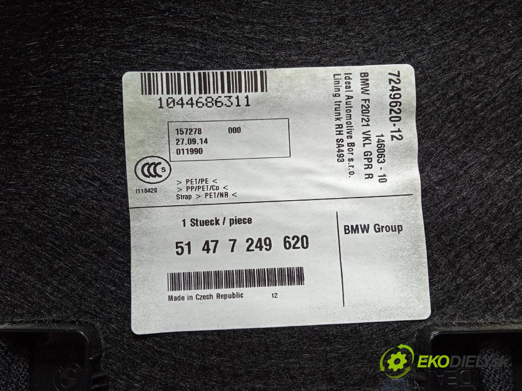 Bmw Seria 1 2014 Čalounictví: kufra: 7249620