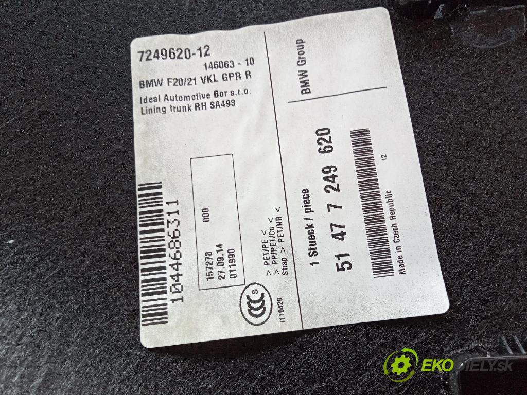 Bmw Seria 1 2014 Čalounictví: kufra: 7249620