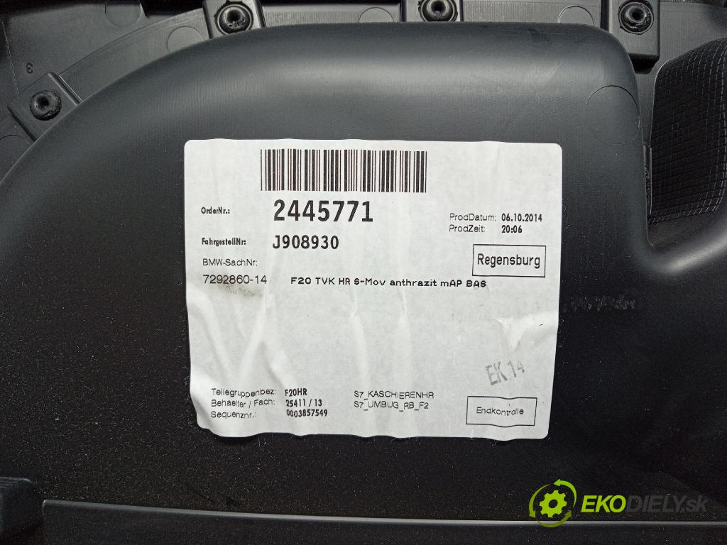 Bmw Seria 1 2014 Čalounictví: dvere zad Prava: 7292860