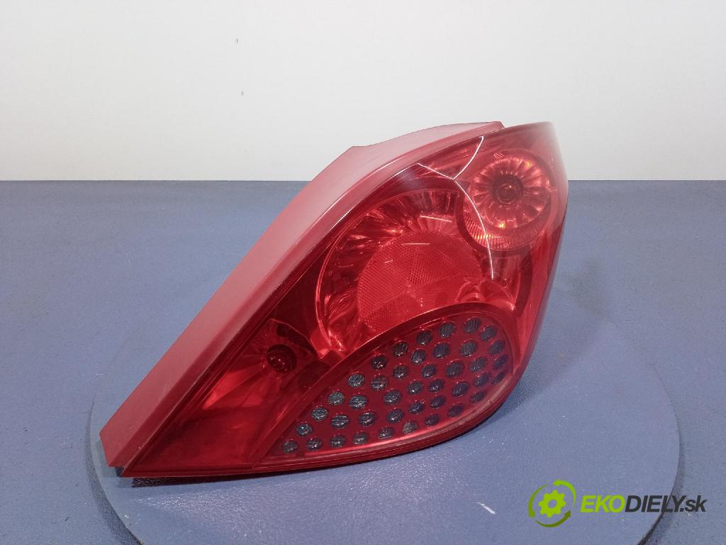 Peugeot 207 2008 svetlo / reflektor zad Prava: Vonkajsia: 9649986580