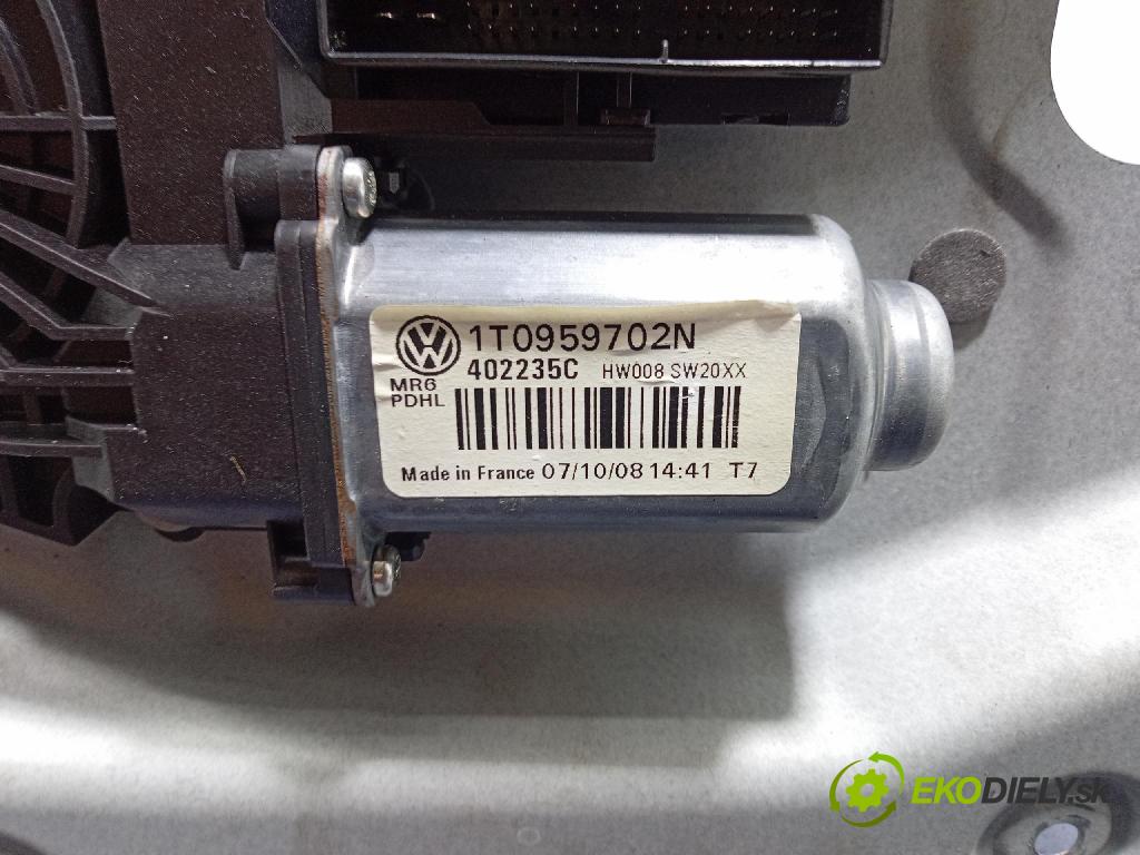 Vw Touran 2008 mechanizmus okna Okná: Predné v pravo: 1T1837730AP