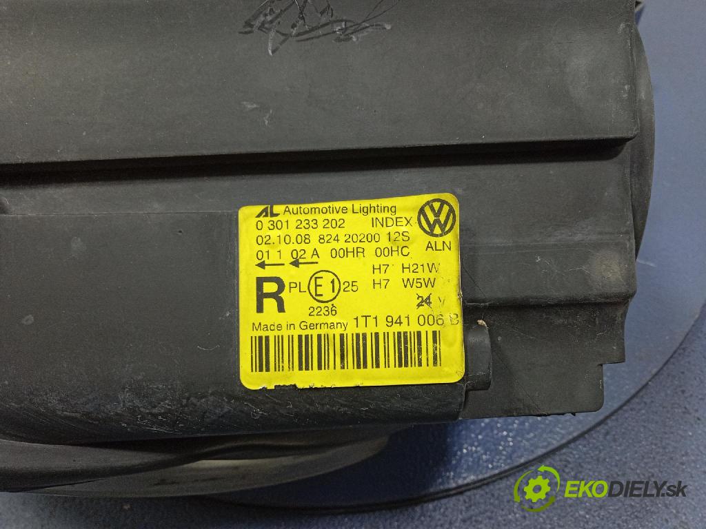 Vw Touran 2008 Reflektor: v pravo: 1T1941006B
