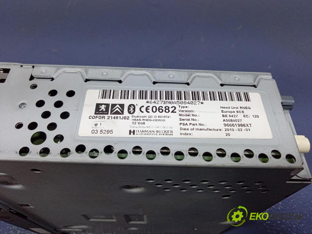 Citroen C4 picasso 2010 Radio I Navigácia: 96661986XT