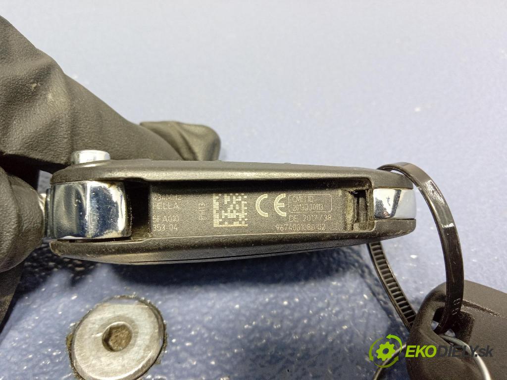 Peugeot 208 2017 Spínač zapaľovania: 9663123380