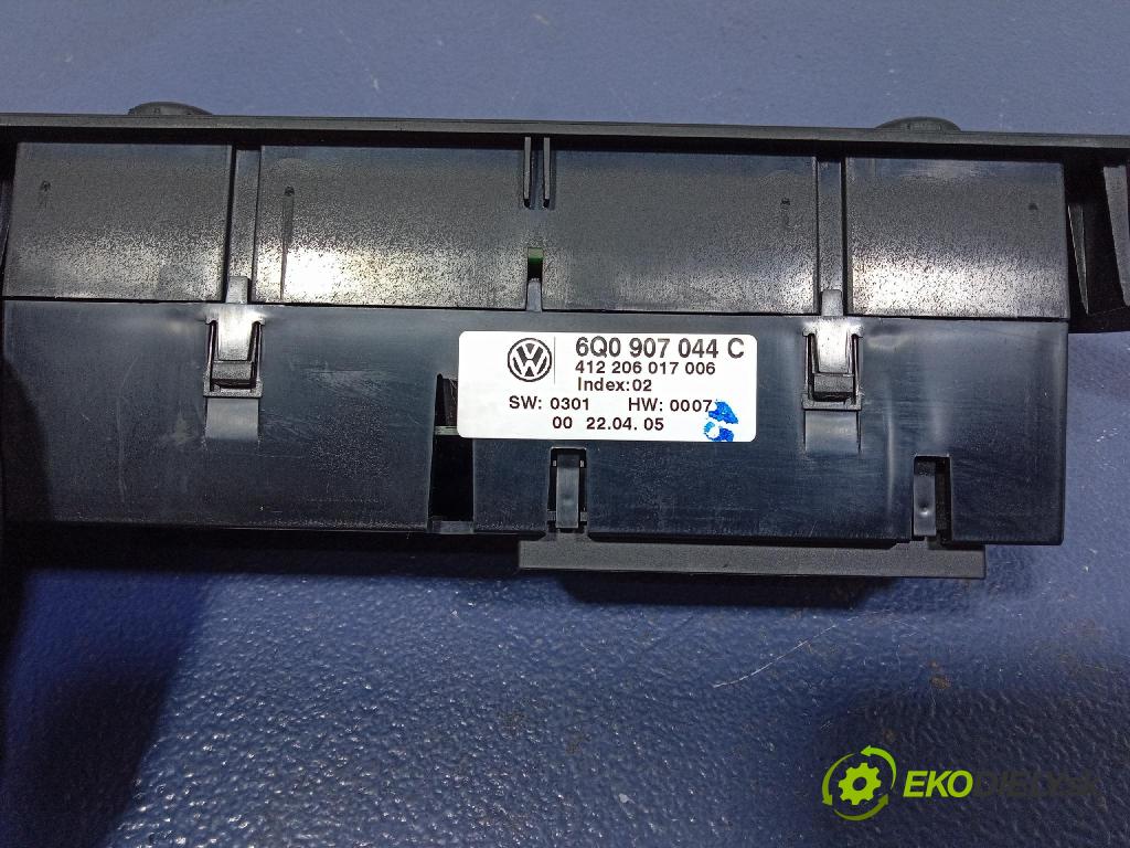 Vw Polo 2006 prepínač Klimatizácia: Prúd vzduchu: 6Q0907044C