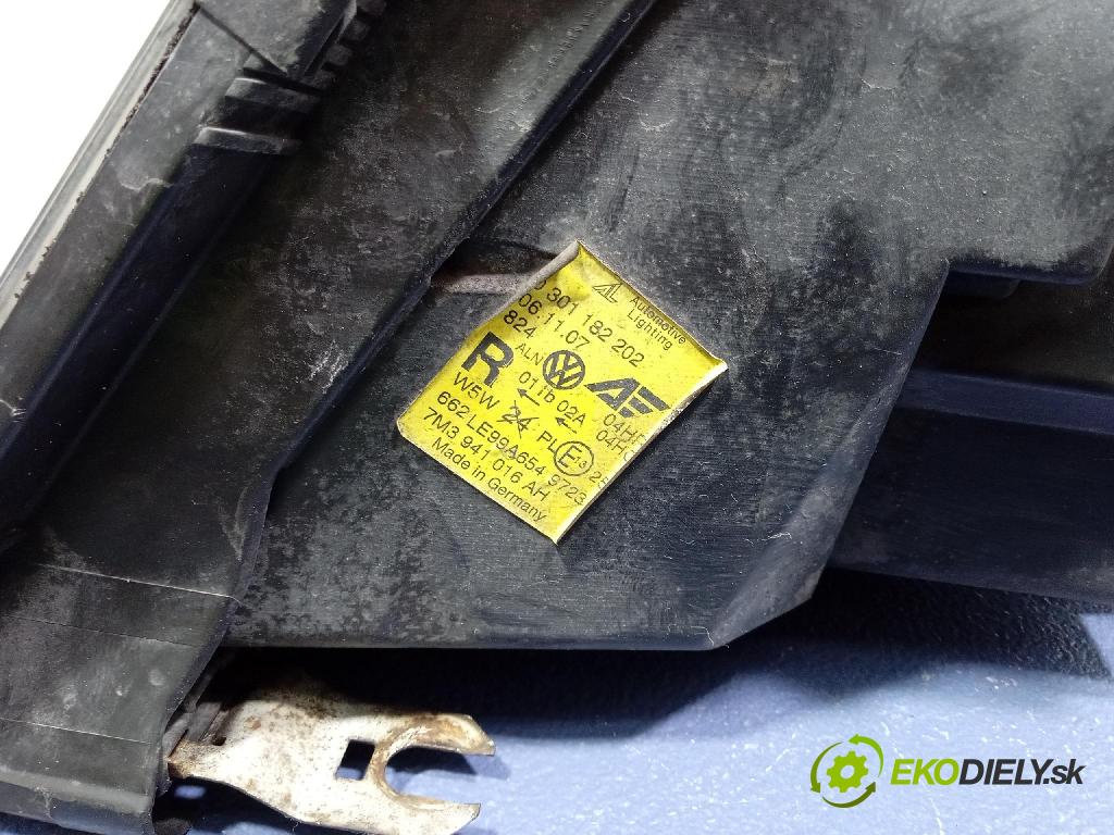 Vw Sharan 2006 Reflektor: v pravo: 7M3941016AH