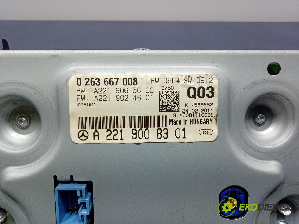 Mercedes S-klasa 2011 Zobrazit: Rádio: / GPS A2219008301