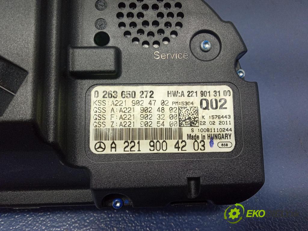 Mercedes S-klasa 2011 prístrojovka/ budíky A2219004203