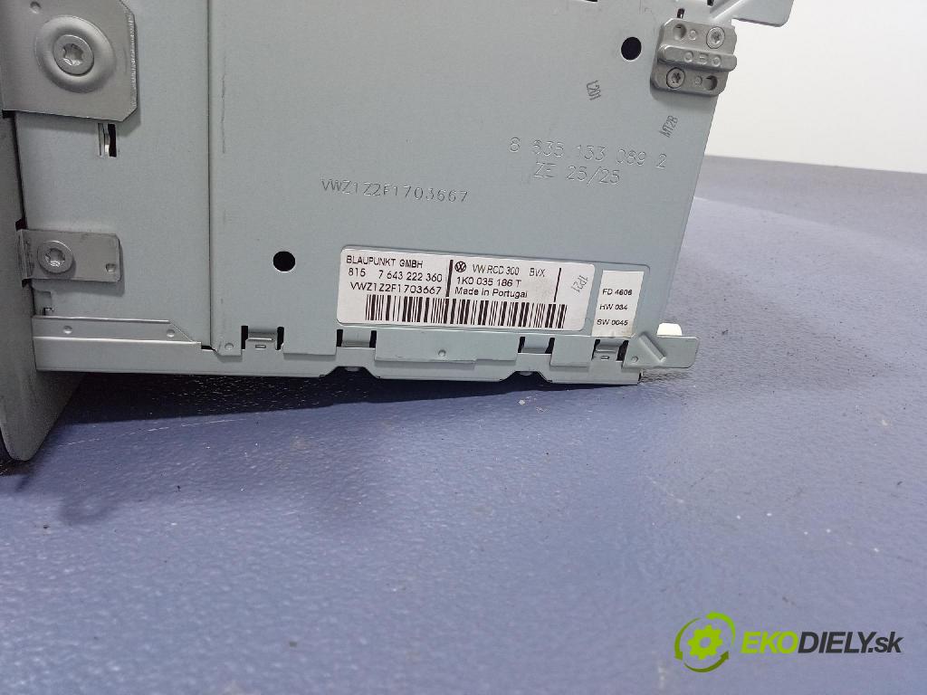Vw Golf 2007 Radio I Navigácia: 1K0035186T