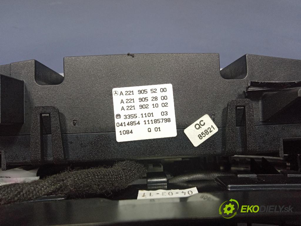 Mercedes S-klasa 2011 prepínač Klimatizácia: Prúd vzduchu: A2219055200