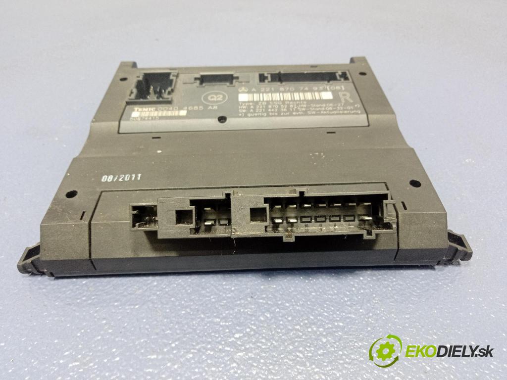 Mercedes S-klasa 2011 riadiaca jednotka Sedadlo: A2218707493