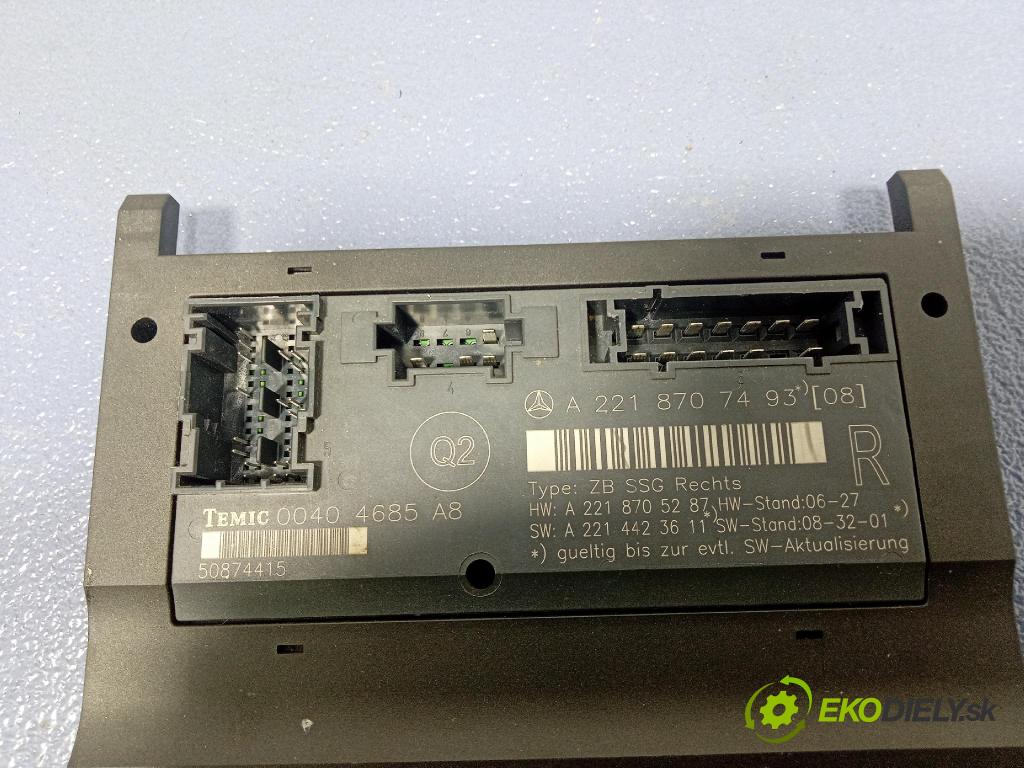 Mercedes S-klasa 2011 riadiaca jednotka Sedadlo: A2218707493