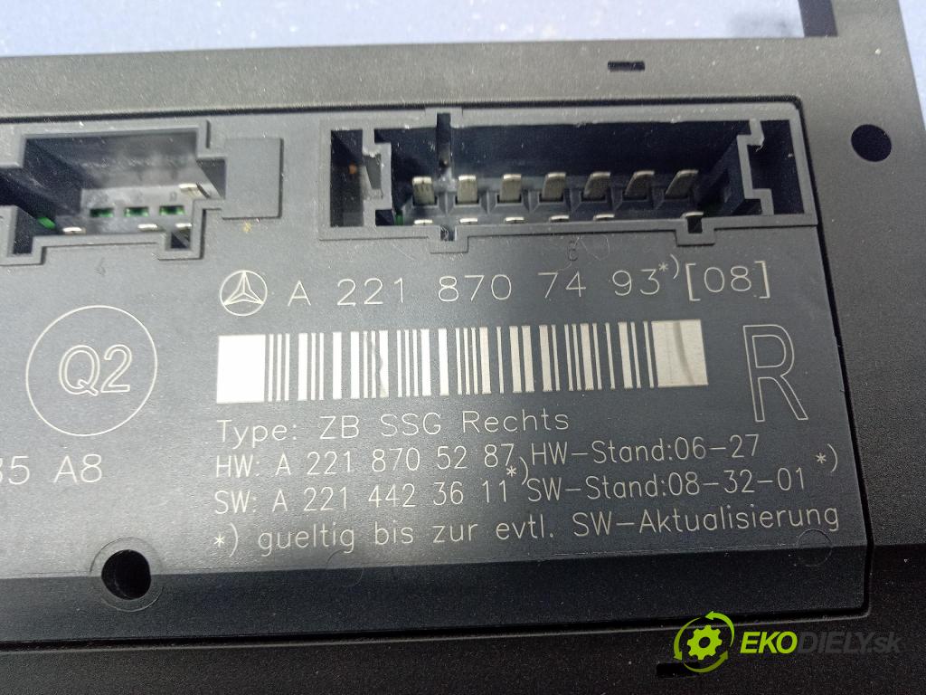 Mercedes S-klasa 2011 riadiaca jednotka Sedadlo: A2218707493