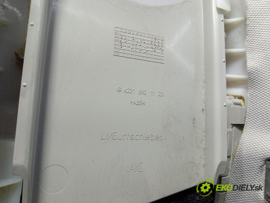 Mercedes S-klasa 2011 kryt Plast: Interiéry: A2216921122