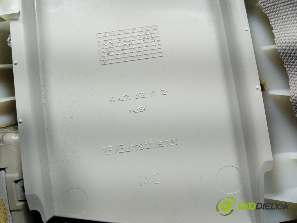 Mercedes S-klasa 2011 kryt Plast: Interiéry: A2216921222