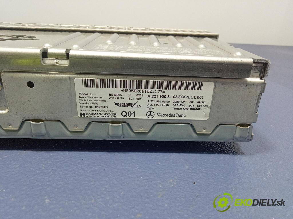 Mercedes S-klasa 2011 Zesilovač: Rádio: Navigacia: A2219008103