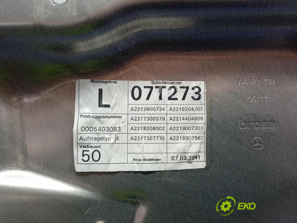 Mercedes S-klasa 2011 mechanismus stahování Sklenka: Zad: Levý: A2217600734