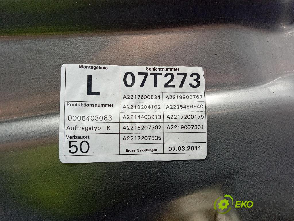 Mercedes S-klasa 2011 mechanizmus okna Okná: Predné Vľavo: A2217600534