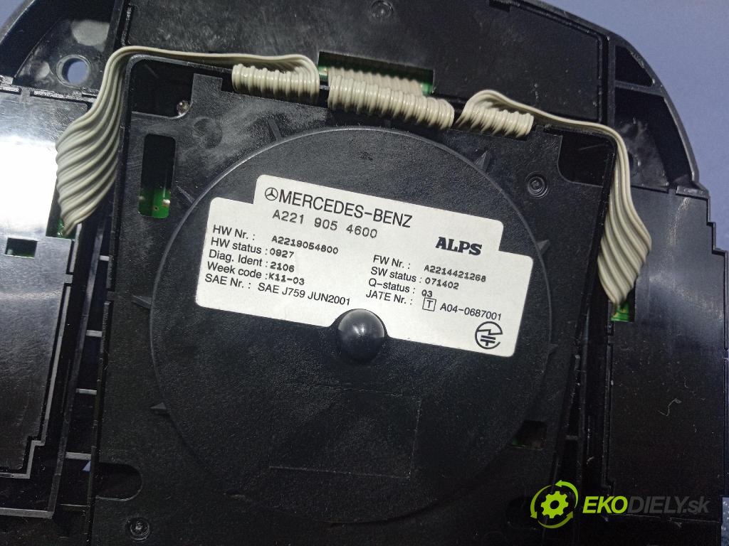 Mercedes S-klasa 2011 prepínač A2219054600