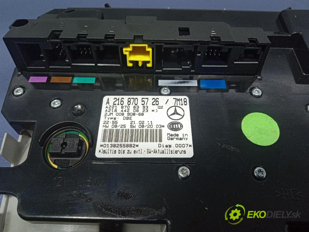 Mercedes S-klasa 2011 Svietidlá: Vnútri: A2168705726